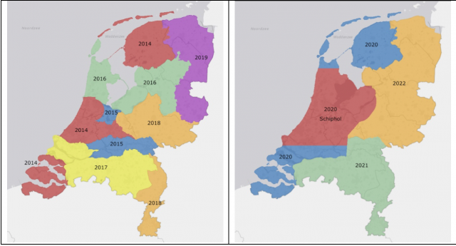 De afbeeldingen laten de verschillen tussen AHN3 en AHN4 zien